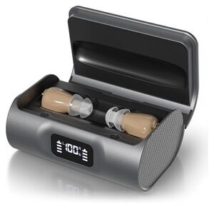 Rechargeable Hearing Aids for Seniors with Hearing Loss, In-the-ear, Beige